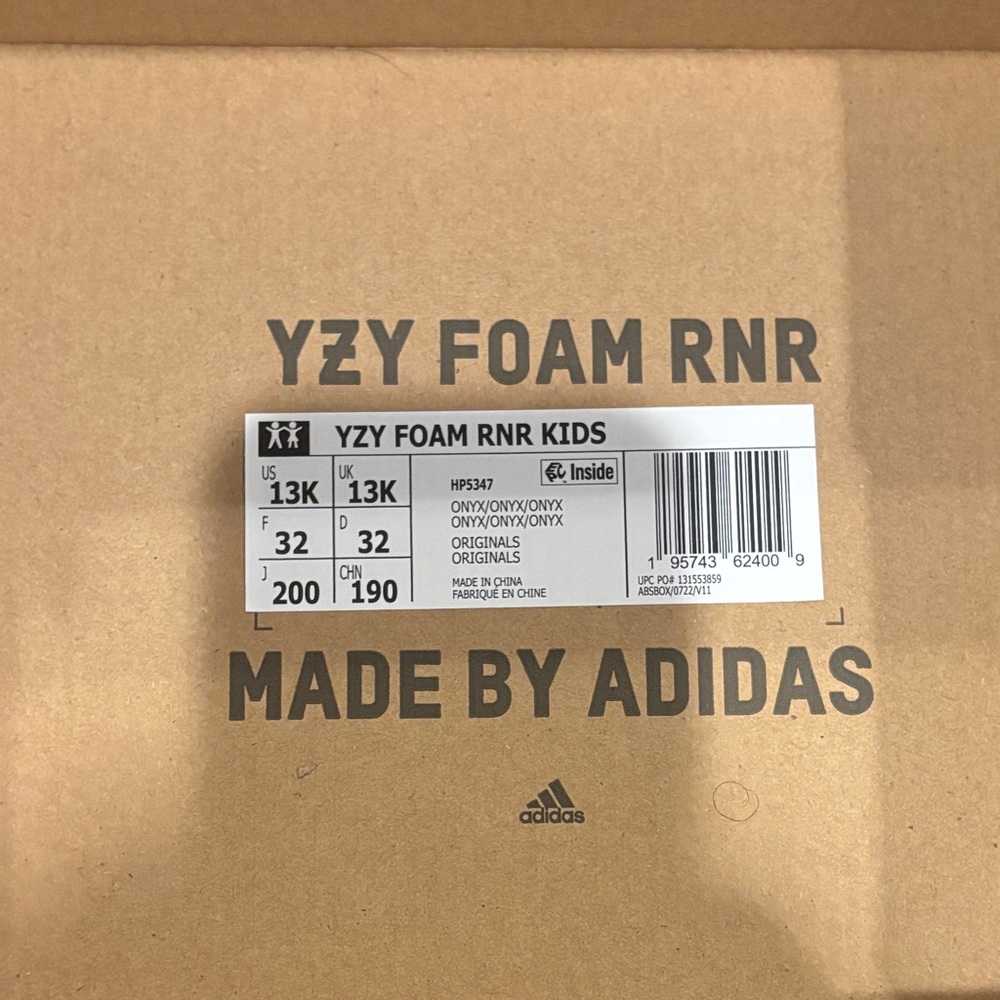 Adidas YZY Foam RNR Kids Onyx